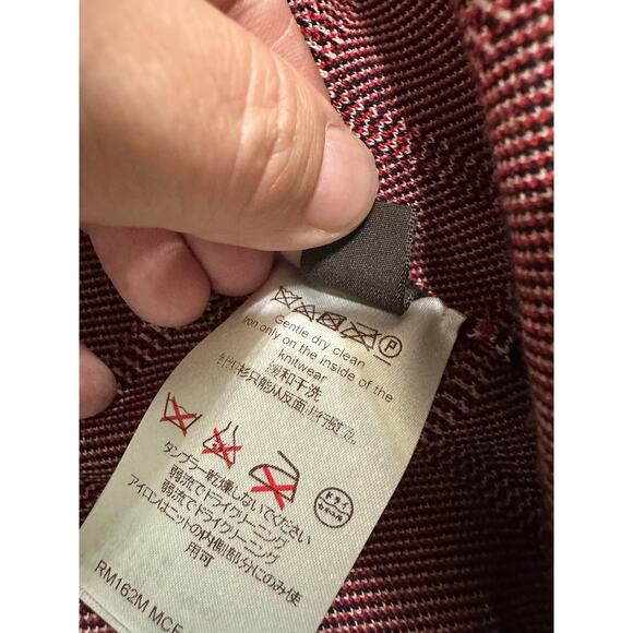 LOUIS VUITTON Jacquard Windowpane Check Cardigan Navy Wool - Picture 11 of 13